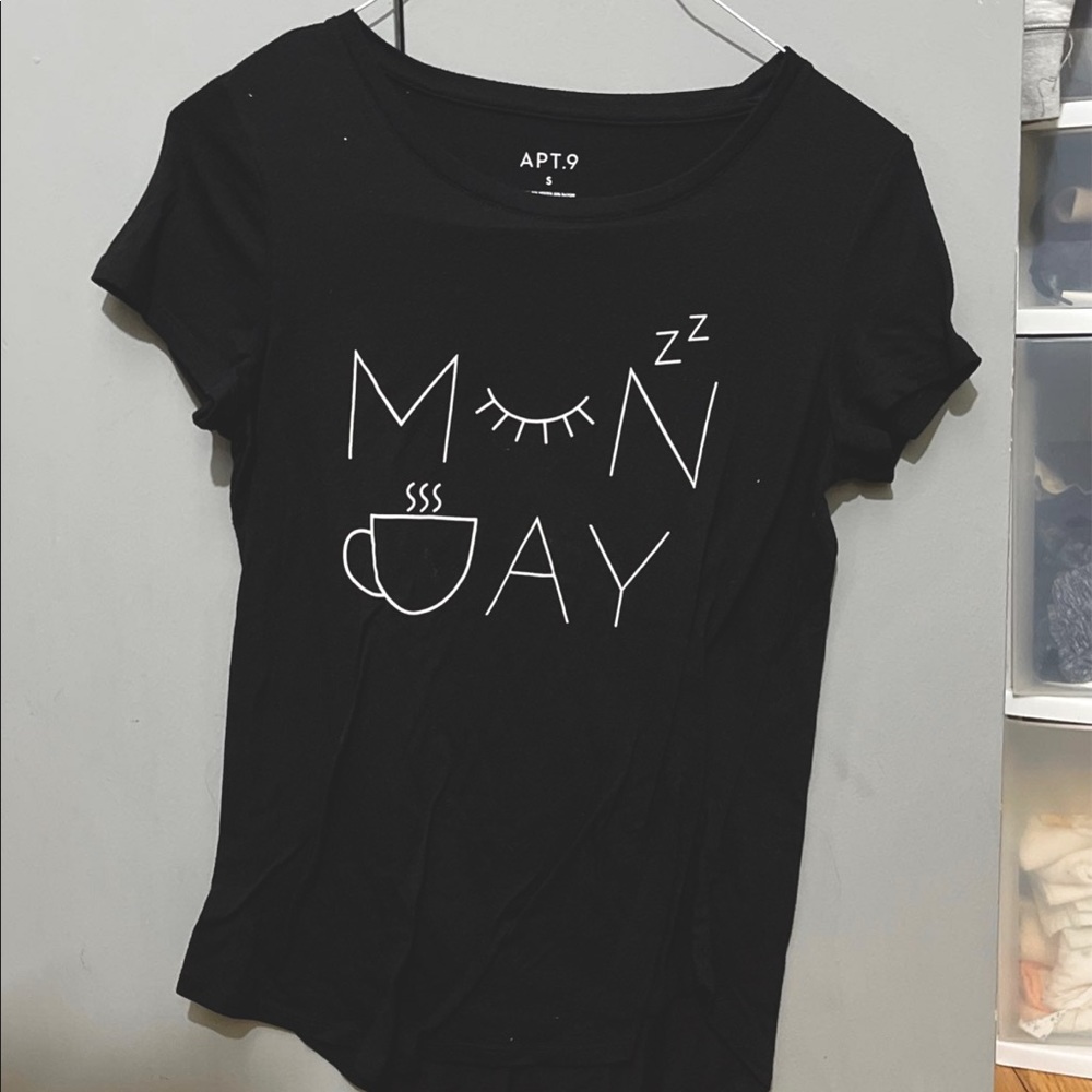 Cute monday coffee graphic t shirt